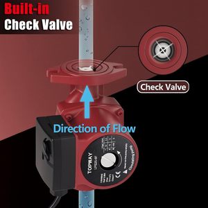 Bomba de Circulación Topway Lps25 6f de 115v y 3 Velocidades de Hierro Fundido para Sistema de Calentador de Agua - Product Image 5