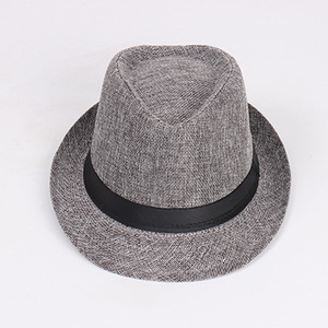 Sombrero de paja de Panamá de moda al por mayor, gorra de verano para playa, sombrero vaquero unisex de ala ancha estilo gangster - Product Image 6