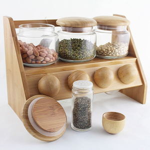 Estante de Bambú 2 en 1 para Especias y Recipientes, Directo de Fábrica, Organizador de Almacenamiento para Cocina - Product Image 2