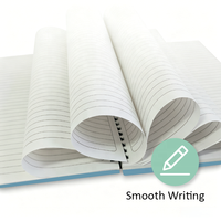 Organiseur/planificateur à anneaux spirales ColorFly A5 avec couverture en PVC et papier, options multicolores, pages lignées vertes, 50 feuilles