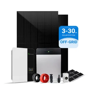 Lovsun Full Set Off Grid sistema di energia solare 4000W 5Kw 10Kw sistema di generazione di energia solare domestica Kit completo