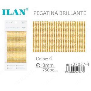 Ilan Adesivi Brillanti 3mm Colore 4 750pz Strass - Product Image 3