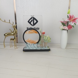 קישוט חול לוטוס 29*24 ס\\\"מ, קישוט זז להפגת מתחים לסלון, חדר עבודה, ארון תצוגה, מעמד טלוויזיה, ארון יין DDP - Product Image 6