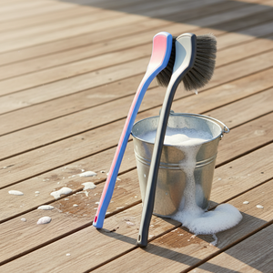 <span class=keywords><strong>Cepillo</strong></span> de limpieza de ruedas y neumáticos de mango largo TB-L002, cerdas onduladas de doble punta, mango de PP+TPR, diseño <span class=keywords><strong>que</strong></span> facilita el trabajo de 19.7 pulgadas - Product Image 5