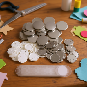 Componenti per Badge a Bottone D0100HPUF4V, Forniture Artigianali in Plastica da 58mm per Macchina per Badge, Regali Fai-da-Te - Product Image 2