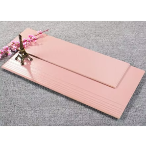 핑크 세라믹 단계 타일 600x280mm + 600x170mm 전신 소금 후추 디자인 매트 마감 저렴한 가격 인테리어 벽 바닥 타일 - Product Image 1