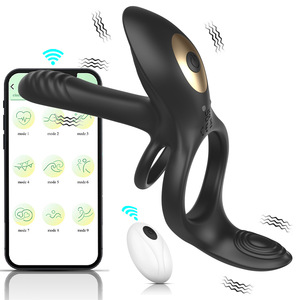 <span class=keywords><strong>Anneau</strong></span> vibrant en silicone pour homme, contrôle par application, masturbateur pour prolonger le plaisir, jouet sexuel pour adultes, AliExpress Amazon - Product Image 1