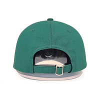 Groene katoenen stof, distressed, vlak geborduurde, groothandel, 6-delige, 100% katoenen baseballcaps voor volwassenen