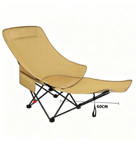 Silla Plegable Portátil de Cuatro Posiciones Ajustables con Reposapiés, Tela Oxford Moderna para Jardín, Parque, Camping y Playa