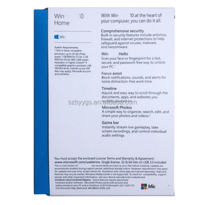 Gói bản quyền Windows 10 Home FPP USB, kích hoạt trực tuyến, giao hàng nhanh toàn cầu qua DHL/Fedex, bảo hành 12 tháng, hệ điều hành Internet, có sẵn trong kho - Product Image 2