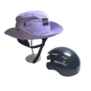 OEM hot sale high quality unisex khaki boonie fishing cap with string custom embroidery design wide brim bucket hat