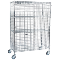 Cage de sécurité Mobile en fil chromé, kit parfait pour ranger et transporter l'alcool