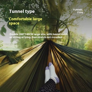 Automatique Anti-renversement Nylon Hamac Parachute Tissu Installation Facile Extérieur Balançoire Suspendue Chaise Sangle Moustiquaire Protecteur - Product Image 3