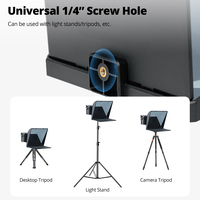 Ambitful T1 Pro Grand écran de prompteur professionnel pour interview, prompteur pliable pour smartphone, appareil photo reflex numérique, enregistrement vidéo en direct