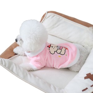Cute Cartoon Fleece Hoodie For <b>Cats</b> And Dogs Green Pink Brown Warm Winter <b>Clothes</b> With Print Design - Product Image 5