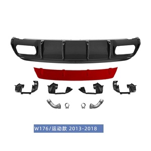 <span class=keywords><strong>Precio</strong></span> de fábrica W176 difusor actualización <span class=keywords><strong>A45</strong></span> AMG estilo cuerpo Kit para <span class=keywords><strong>Mercedes</strong></span> Benz Clase A W176 difusor con tubo de escape - Product Image 3