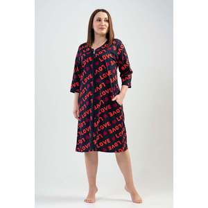 Vestido de Casa para Mujer, Talla XXL, Manga 3/4, con Cierre y Bolsillos, Ropa de Dormir - Product Image 4