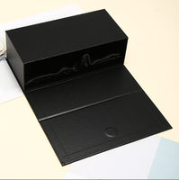 Vente en gros de kit d'emballage pour lunettes de soleil en cuir PU noir de luxe étui à lunettes personnalisé boîte à lunettes en carton chiffon doux en microfibre