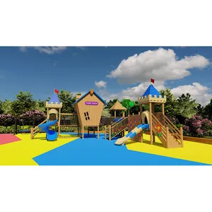 Terrain de jeux d'extérieur Commercial pour enfants, équipement d'extérieur, en bois, pour enfants