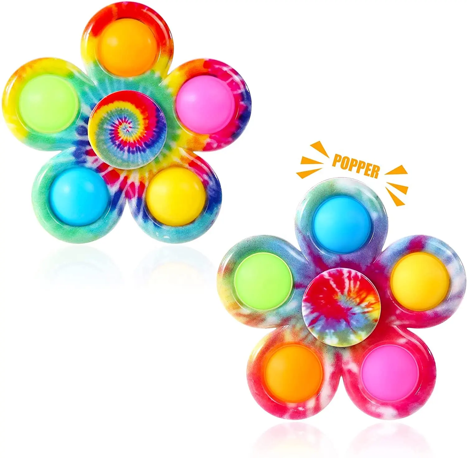 Colorful pop Fidget Toys, Professional Fidget Spinner Stress Relief Rings Props, Colorful Training Relieves Reducer Toy