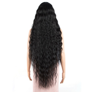 FASHION IDOL Parrucca con frontale in pizzo a onde sciolte da 42 pollici, calotta piccola, sintetica, bionda, lunga, densità 120%, 280g, per <span class=keywords><strong>Cosplay</strong></span> - Product Image 1