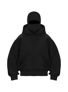 Sweat-shirt à capuche zippé double couche de haute qualité, style automne/hiver, tendance, à la mode, ample, épais, pour hommes - Product Image 5