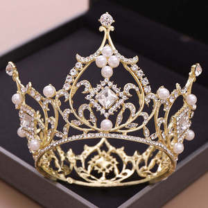 Accepter ODM OEM Accessoires Cheveux Femmes Métal Argent Alliage Rond Couronne De Mariage Doré Creux Diamant Couronne Pour <span class=keywords><strong>Queens</strong></span> - Product Image 4