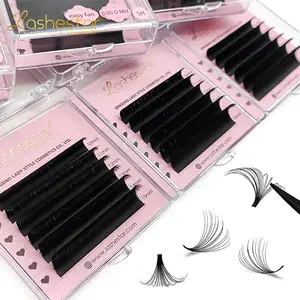 Private Label 1s Fast Blooming Mink Lashes 0.03 0.05 0.07 Mega Russian No Retracting Easy Fan Extensions de cils