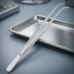 Pinces chirurgicales en acier inoxydable à pointe courbée, instrument de chirurgie générale, manuel, certifié CE, classe I, pinces de haute qualité - Product Image 4
