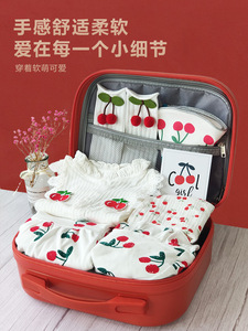 Caja de Regalo Creativa de Algodón para Bebé con Lindas Cerezas, Set de Varias Piezas para Regalos de Primer Mes, 100 Días <span class=keywords><strong>y</strong></span> Primer Cumpleaños para Niñas - Product Image 4