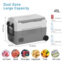 JJPRO GREENFLY Réfrigérateur portable 30L réfrigérateur de voiture tactile numérique en plastique réfrigérateur pour camping pêche voyage sur la route bateau