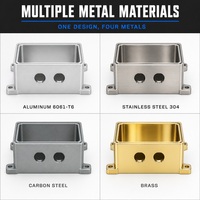 Boîtier en aluminium usiné sur mesure par CNC pour l'électronique automobile, boîtier étanche avec brides de montage et vis de fixation