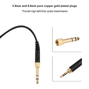 Cable de audio con resorte de extensión de 1,5 m para Beyerdynamic <span class=keywords><strong>DT</strong></span> 770/ 770Pro/ <span class=keywords><strong>990</strong></span>/ 990Pro con adaptador de 6,35 mm - Product Image 3