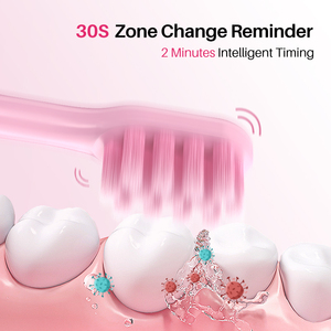 <span class=keywords><strong>Cepillo</strong></span> de dientes eléctrico rosa de alto grado <span class=keywords><strong>Cepillo</strong></span> de dientes sónico de alta frecuencia con dientes <span class=keywords><strong>sensibles</strong></span>, pulido, modos de masaje - Product Image 3