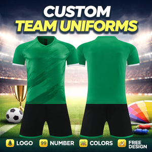 Men Football Jersey Kit Lightweight <b>Brush</b> Pattern Soccer Shirt Shorts Set For <b>Outdoor</b> Soccer Games - Product Image 3