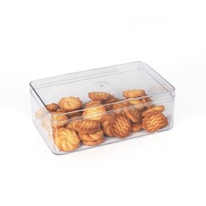 Wholesale transparent plastic cookies packaging box and acetate box for cookies