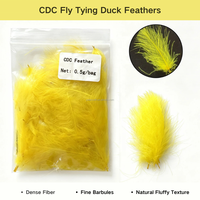 Plumes de canard CDC naturelles teintes en gros, à haute flottabilité, matériau personnalisé pour la fabrication de mouches de pêche en rivière