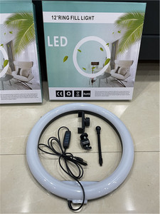 Anneau lumineux LED professionnel de 12 pouces, best-seller, pour diffusion en direct et maquillage TikTok - Product Image 1