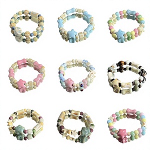 Bracelet en céramique de Jingdezhen Modè<span class=keywords><strong>le</strong></span> 1007, matériaux mixtes, inaltérable, style vintage, tendance et frais, tressé à la main, pour étudiantes - Product Image 2
