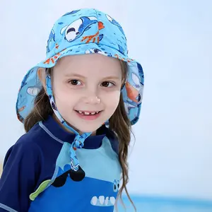 Kaavie Topi Bayi Laki-laki, Topi Bucket Gambar Musim Panas Pelindung Gorra Motif Lucu untuk Musim Panas
