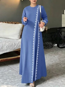 Nouvelle Robe Longue Décontractée et Confortable à Manches Longues en Dentelle Couleur Unie, Tendance et Élégante 2026 - Product Image 2