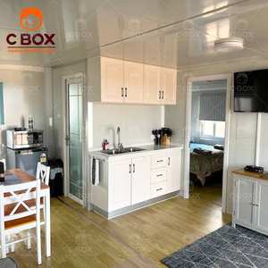 Cbox 20 pieds, maison modulaire en conteneur, structure en acier préfabriquée combinée, pliable et extensible, camping en plein air, villa, mini-maison - Product Image 1