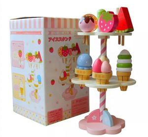 Jouets de <span class=keywords><strong>Simulation</strong></span> pour bébés, crème glacée magnétique, en bois, jeu de <span class=keywords><strong>cuisine</strong></span>, nourriture, cadeau d'anniversaire, de noël - Product Image 1