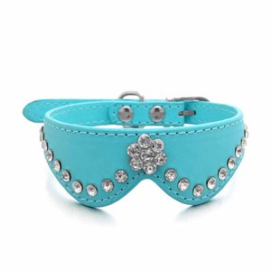 Bling Strass di Cristallo della Pelle Scamosciata di Cuoio Dell'animale Domestico Collare di Cane Fornito Cucciolo Collari Collari Per Cani con 5 Colori - Product Image 4