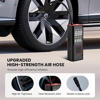 Compresseurs portables MINI sans fil, gonfleur de pneus, compresseur d'air pour voiture, vélo, ballon avec batterie externe, lumière LED 2000mAh*3