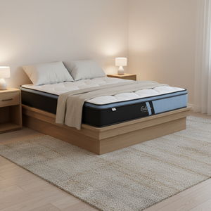 Hipoalerjenik, İyi Uyku İçin, Yatak Odası Ev Kalitesi, Kraliçe Boy Hibrit Sünger Rulo Kutu Paket Yaylı Yatak - Product Image 1