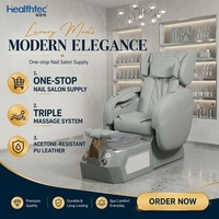 Fauteuil de manucure et pédicure de luxe moderne certifié CE, sans tuyauterie, pour salon de beauté et spa