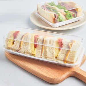 ภาชนะบรรจุอาหารทรงสี่เหลี่ยมผืนผ้าแบบใช้แล้วทิ้งกล่องพลาสติกใส่ขนมหวานพร้อมฝาปิดใสสำหรับคุกกี้เบเกอรี่สตรอเบอร์รี่ - Product Image 6