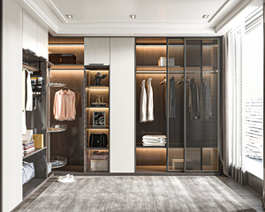 Dressing haut de gamme avec îlot central et unité de rangement à tiroirs, <span class=keywords><strong>armoire</strong></span> de luxe pour chambre à coucher - Product Image 4
