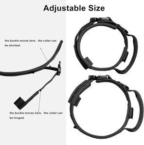 Adjustable Training Nylon <b>Dog</b> Collar with Control Handle and Heavy Metal Buckle, Patches and Airtags Case - Product Image 1
